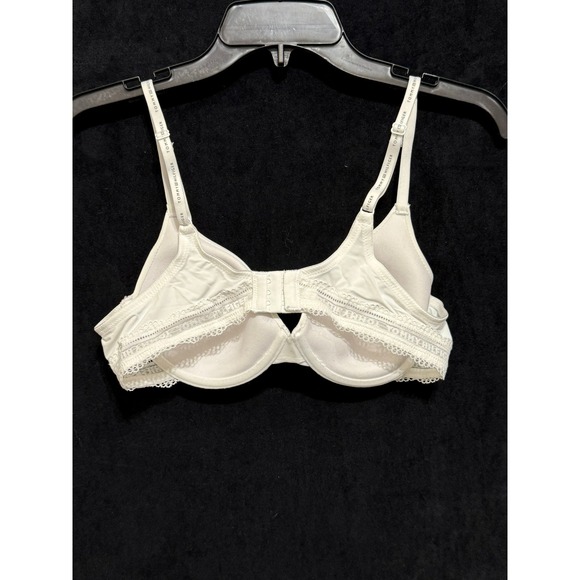 Tommy Hilfiger White Lace Trim T-Shirt Bra Padded Underwire Size 36B - Picture 3 of 5